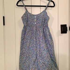 blue floral sun dress